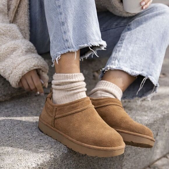 UGG Other - UGG classic Ultra mini Chestnut Suede 5 women NWOT Cozy Trend